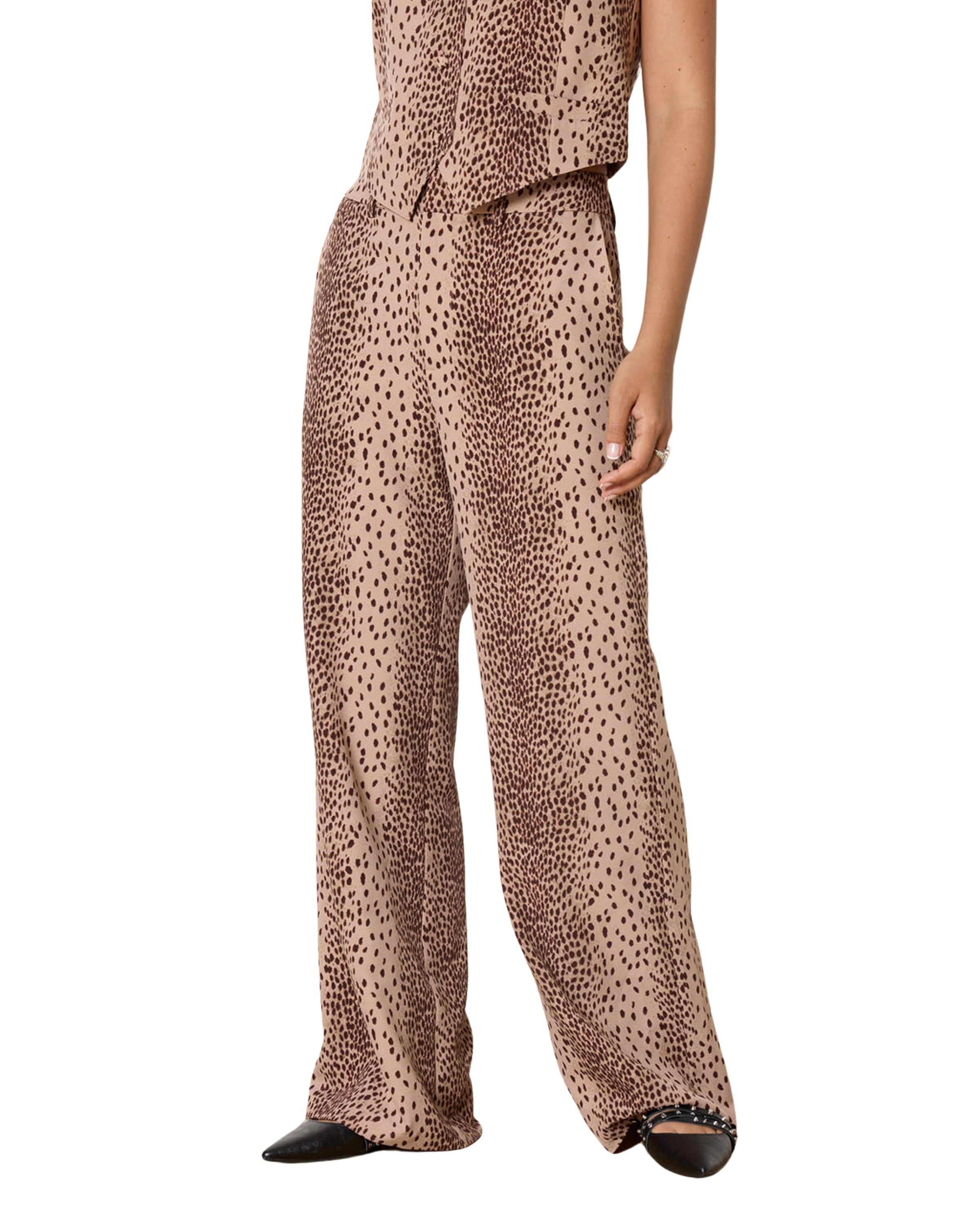 ladies woven leopard pants PUCK