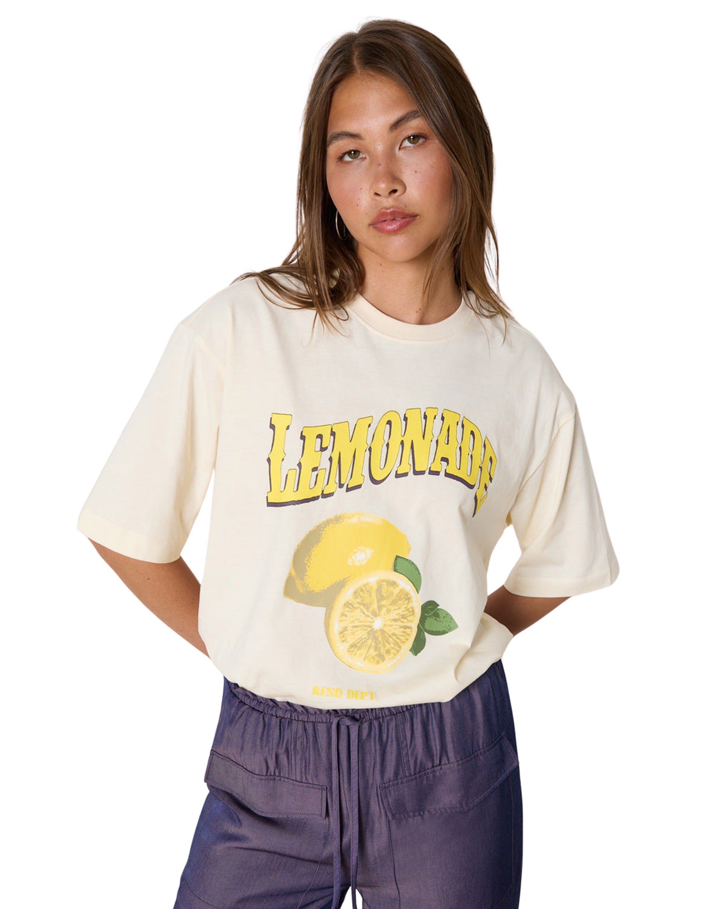 ladies knitted lemonade t-shirt BRUNA