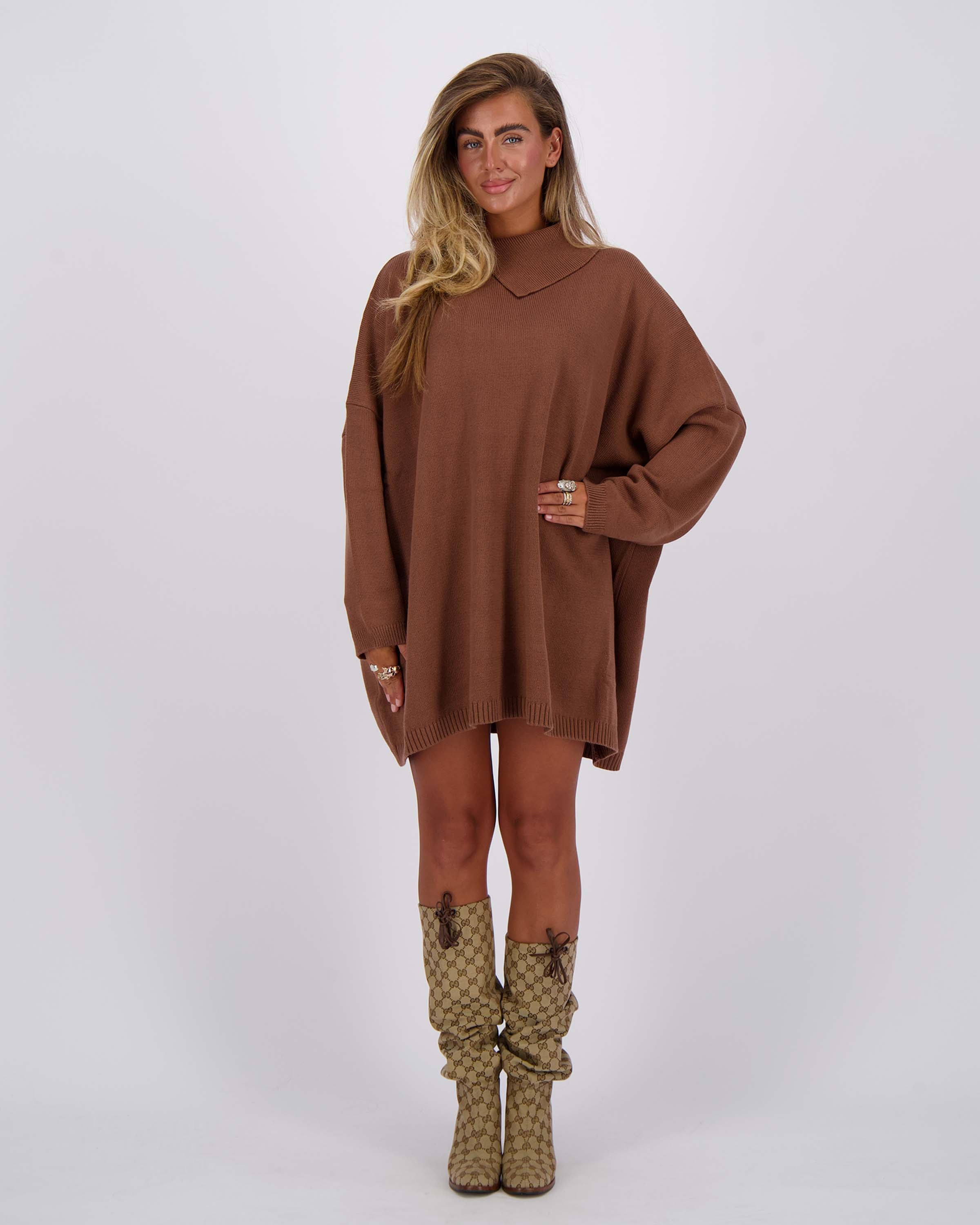 Maeve Knit Dress Brown