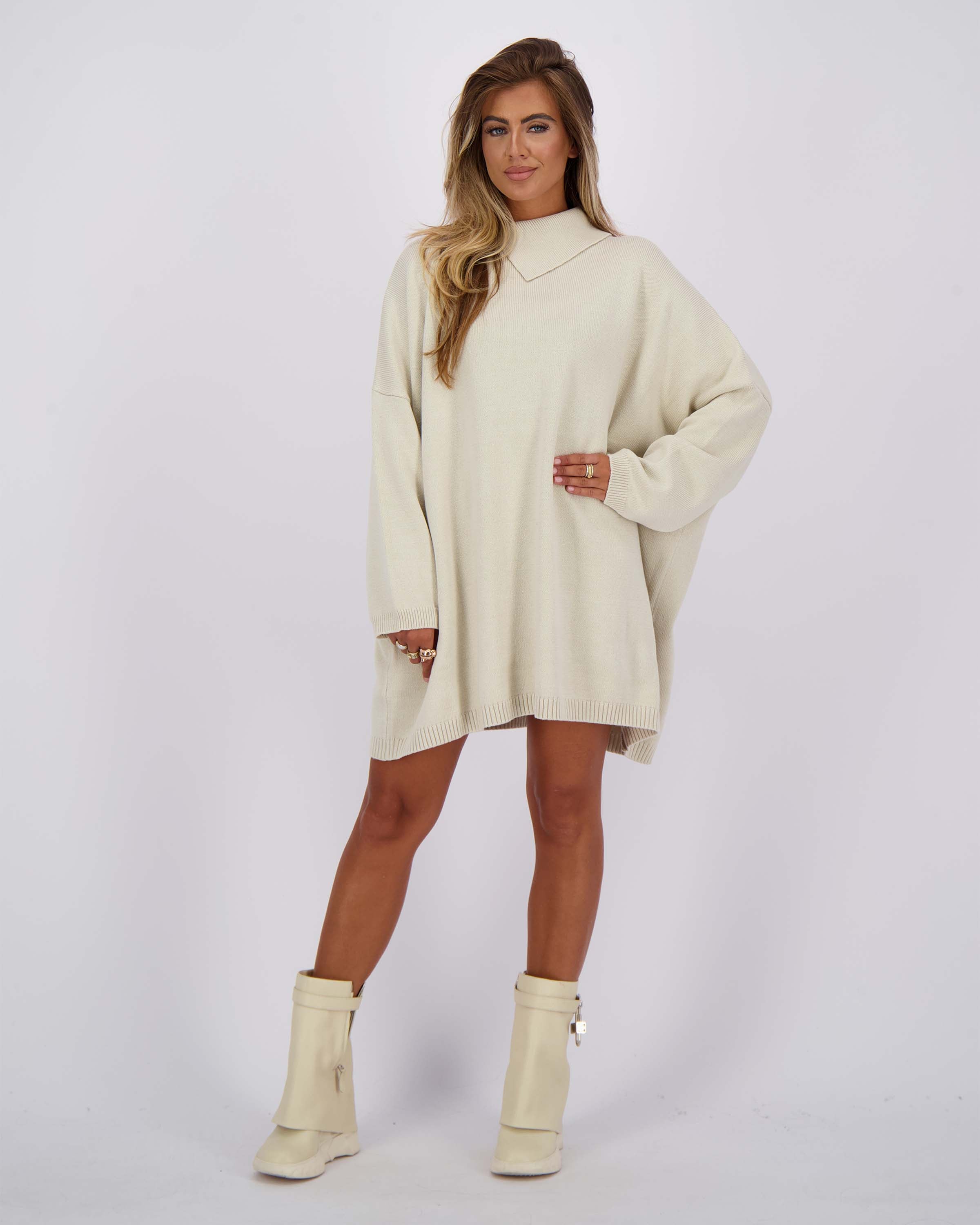 Maeve Knit Dress Creme