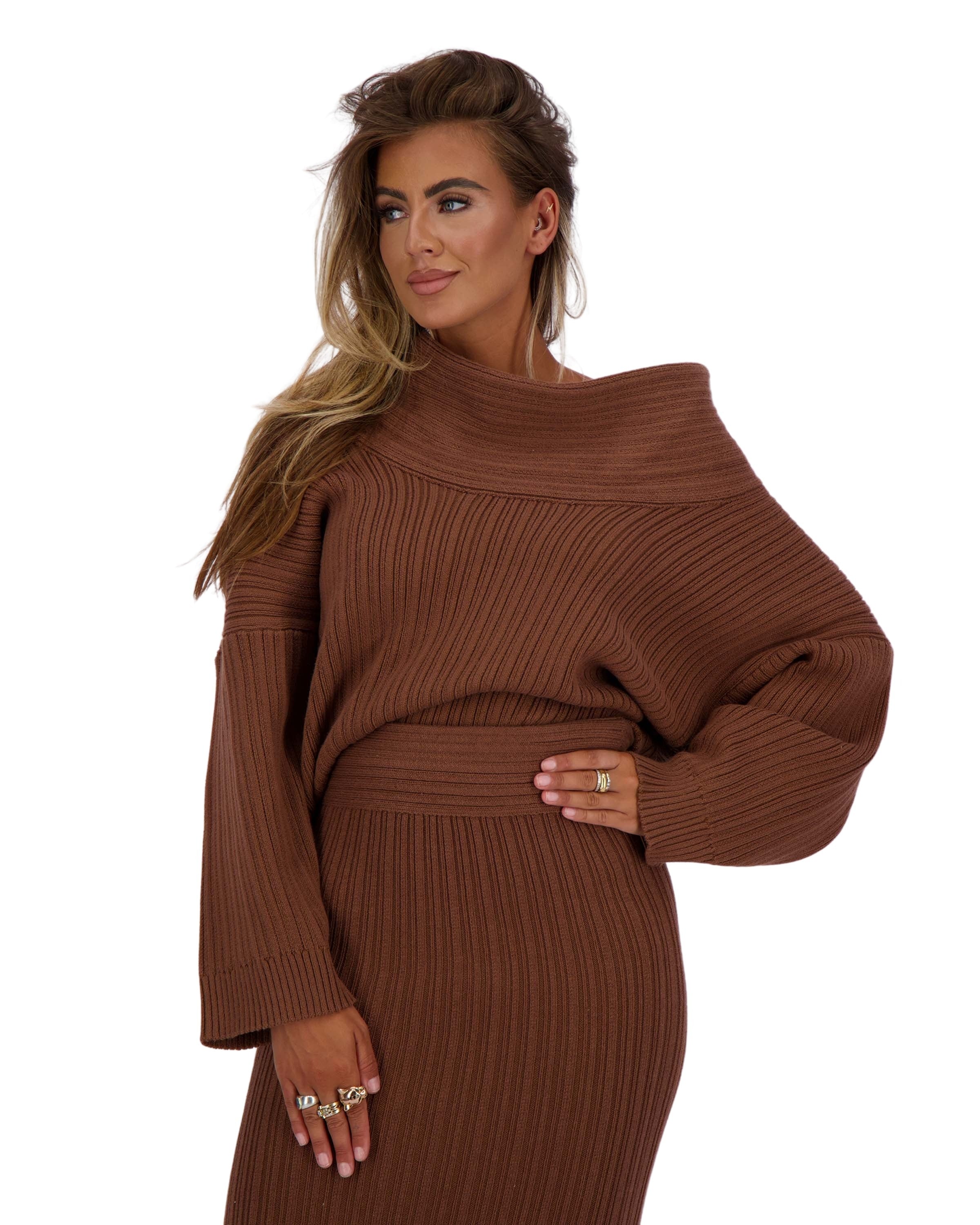 Kourtney Knit Sweater Brown