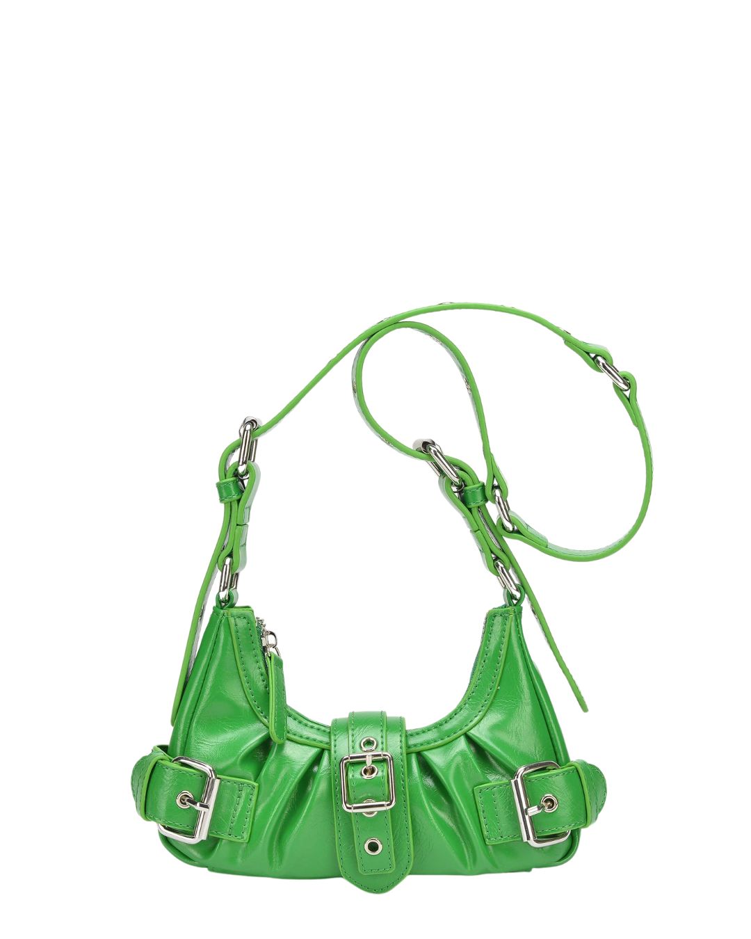 Palma Wrinkle Green Crossbody Tas