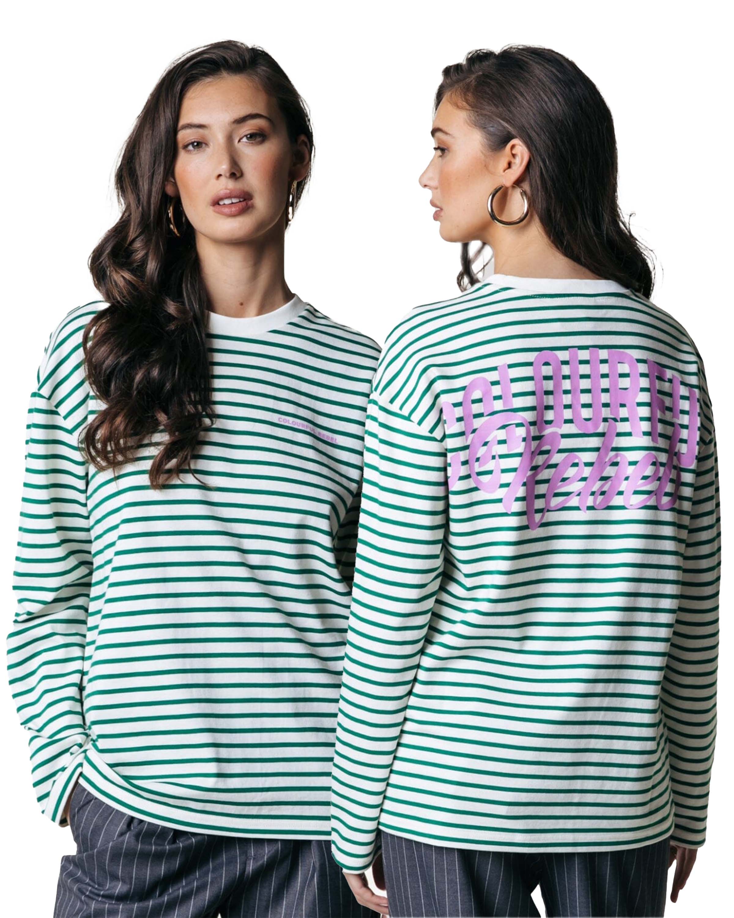 Big Back Logo Stripe Longsleeve T-Shirt