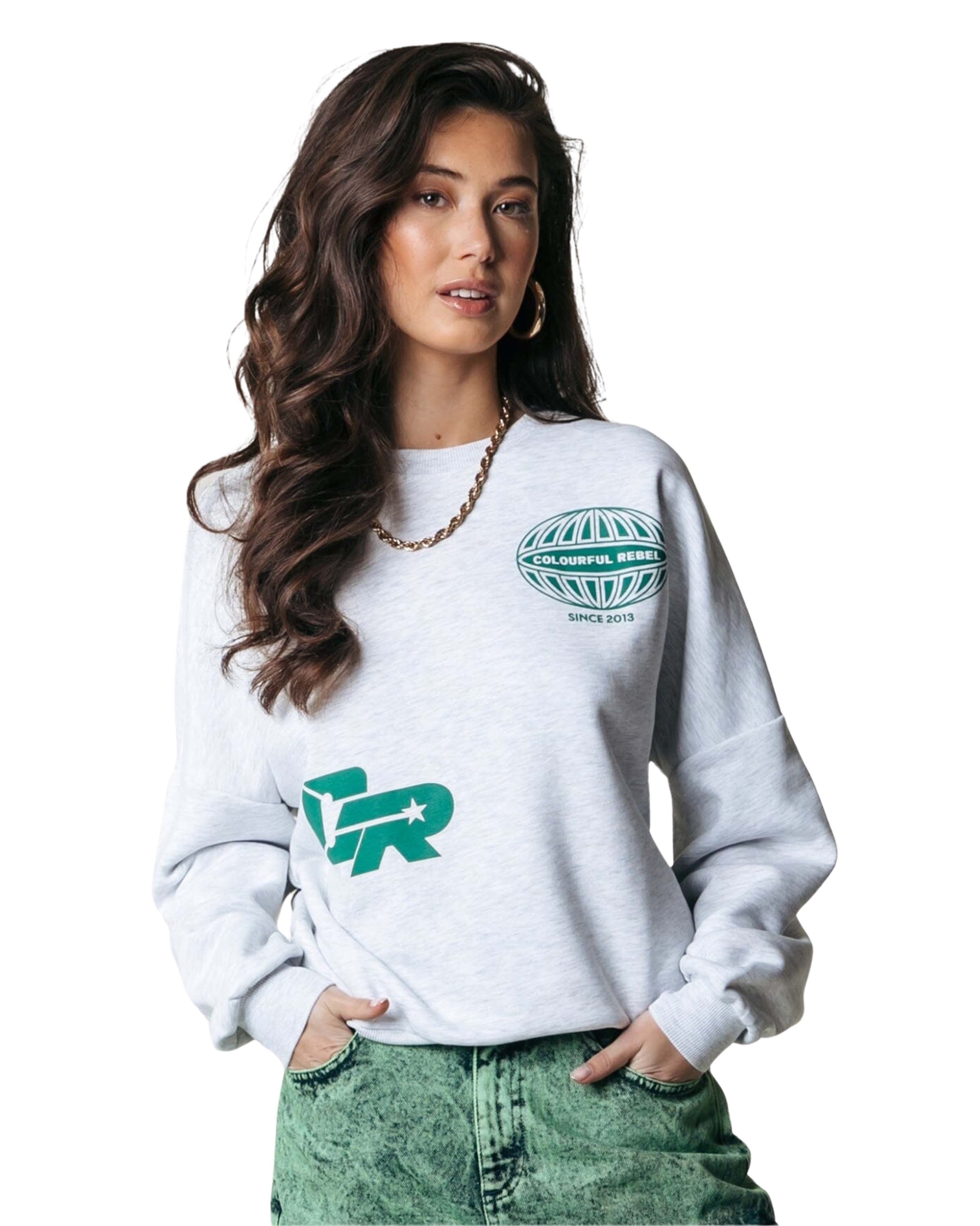 Racer Logo Dropped Shoulder Sweater