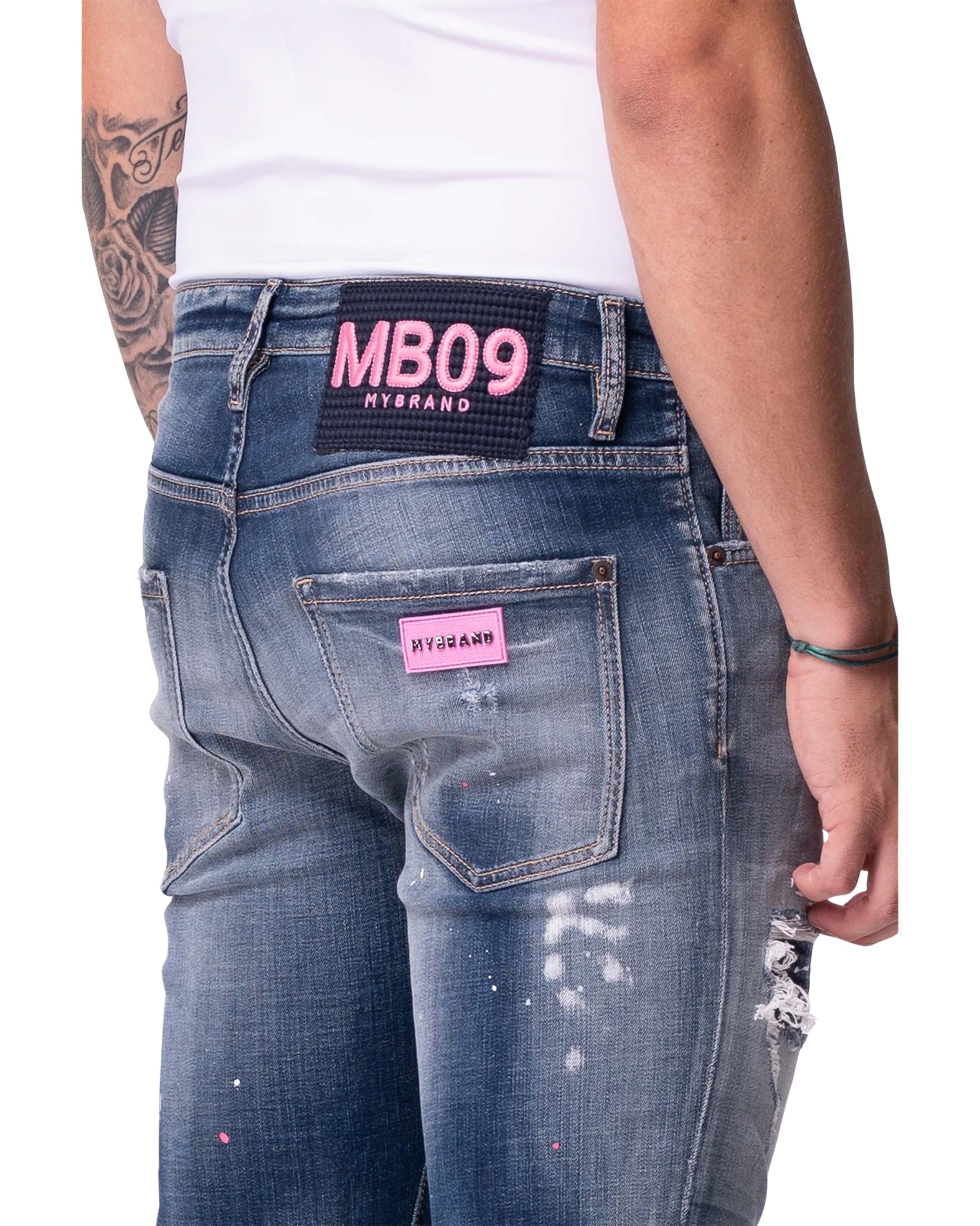 Embroided Pink Jeans