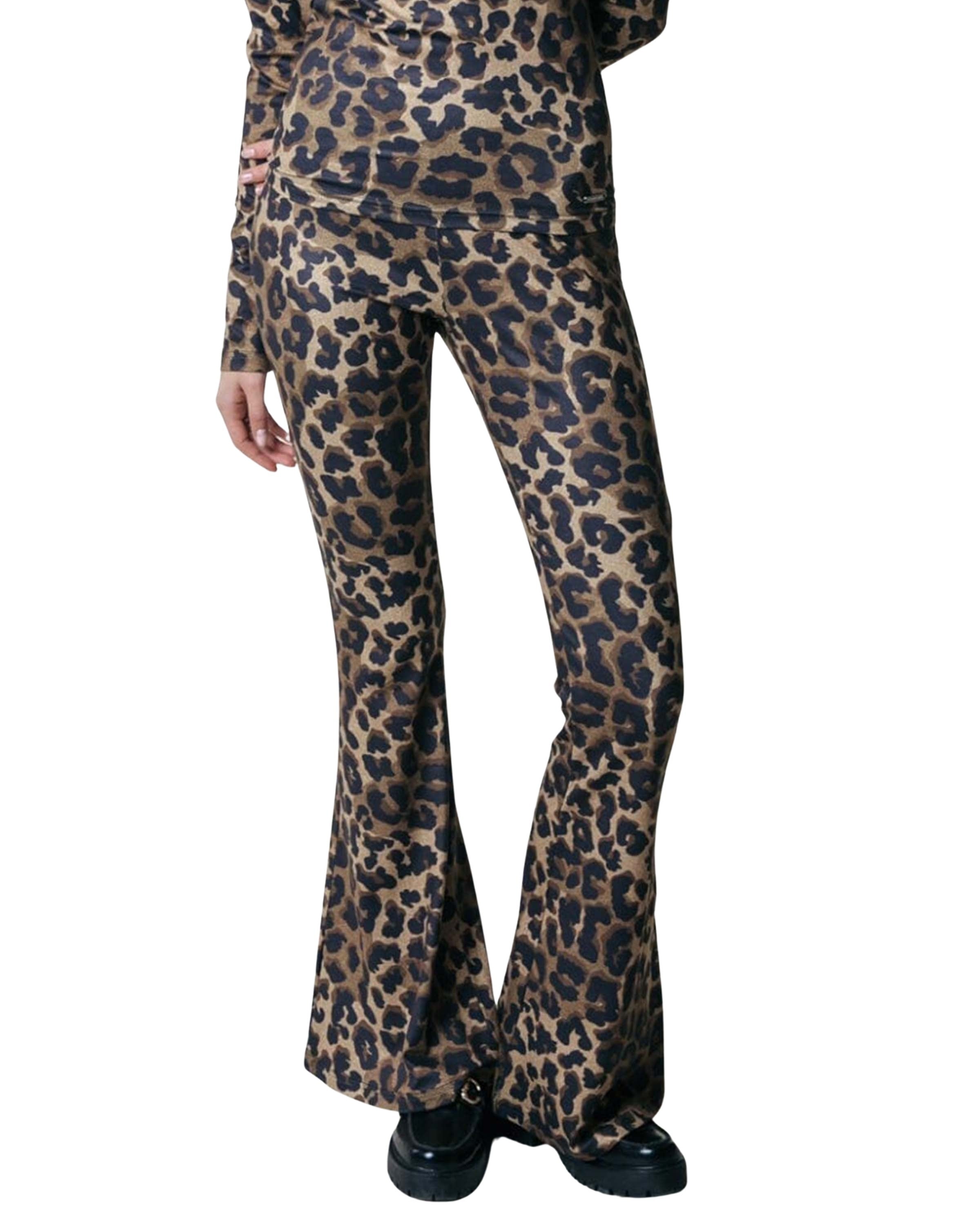 Leopard Peached Extra Flare Pants