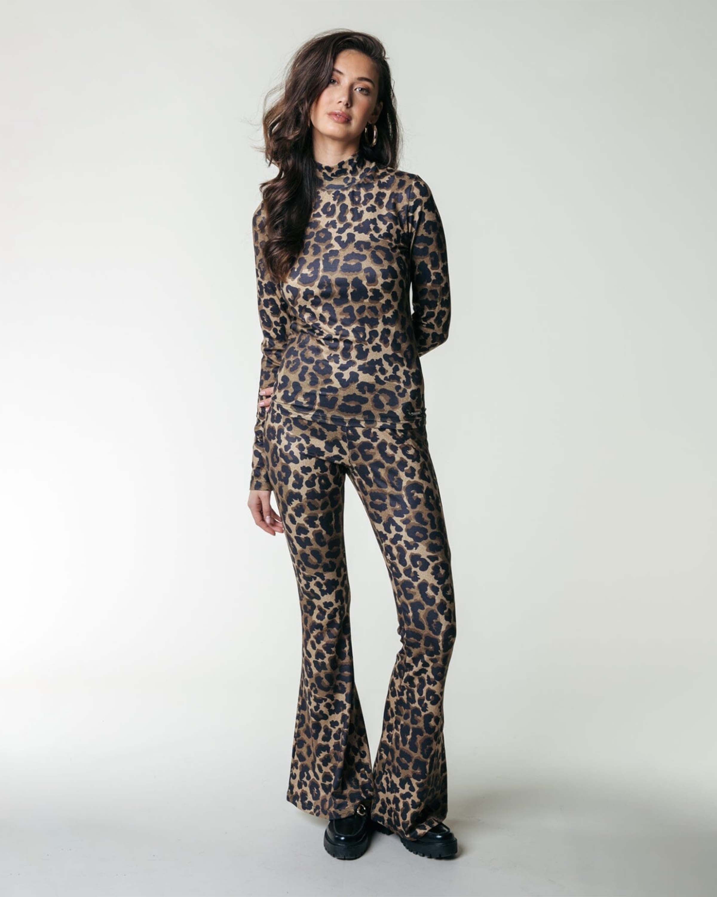 Leopard Peached Extra Flare Pants