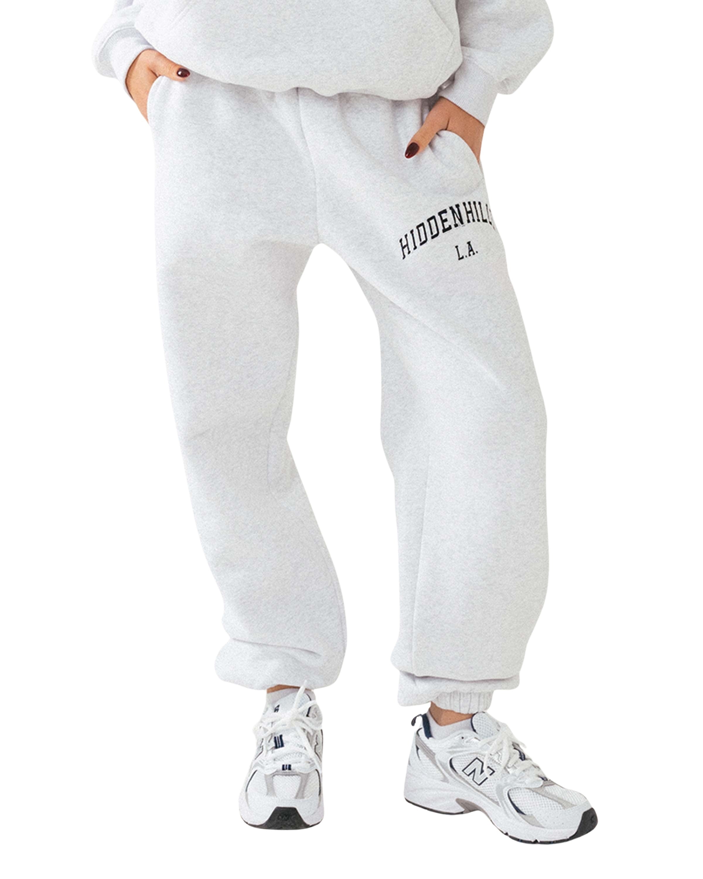 College Embroidery Joggingbroek Grijs