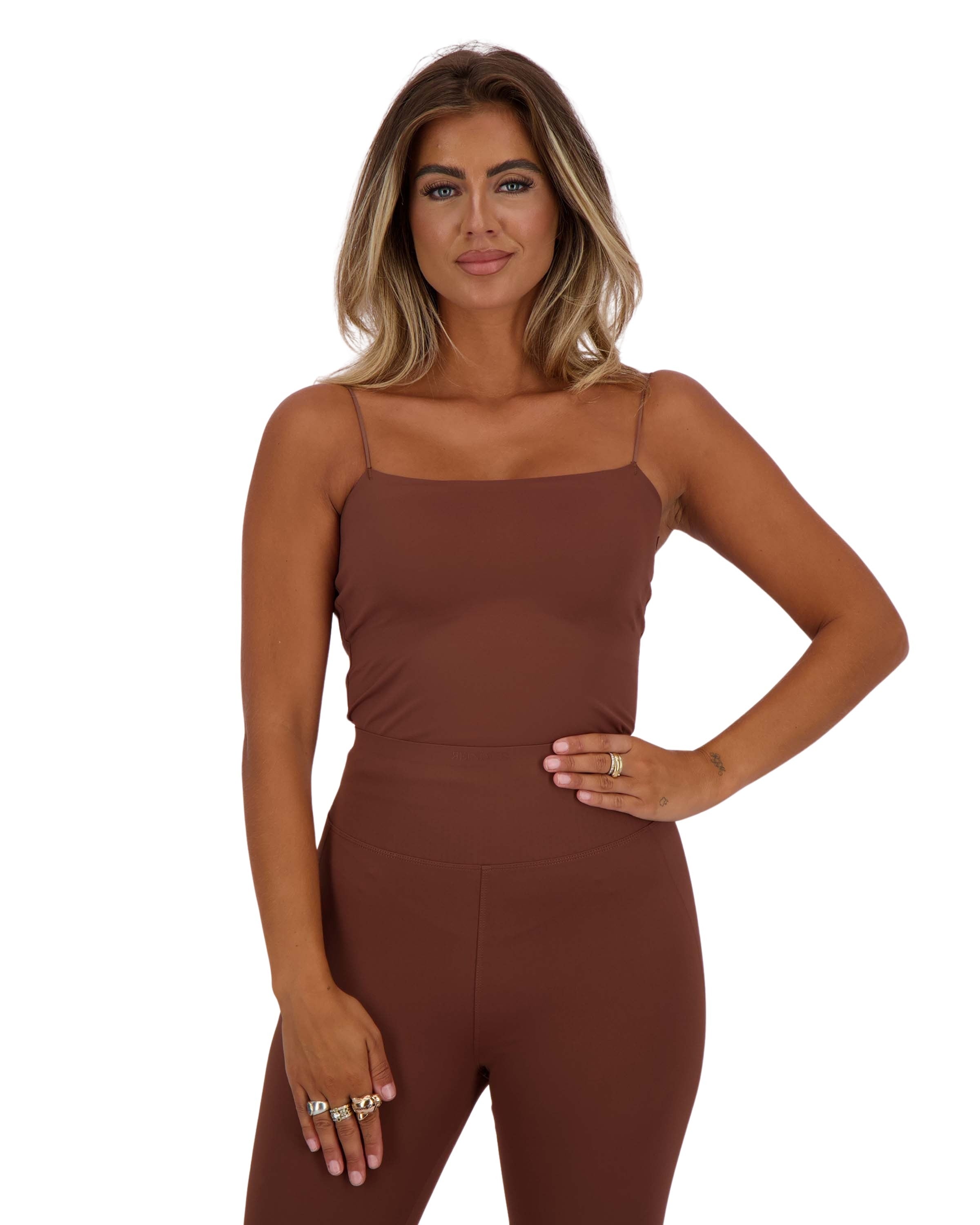 Seamless Crop Top Brown