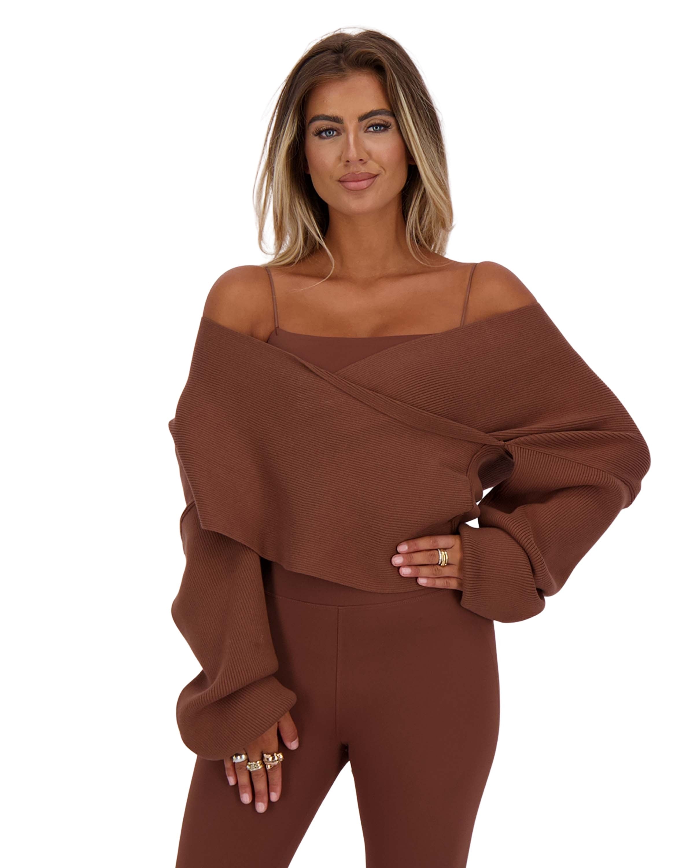 Savanna Knit Top Brown