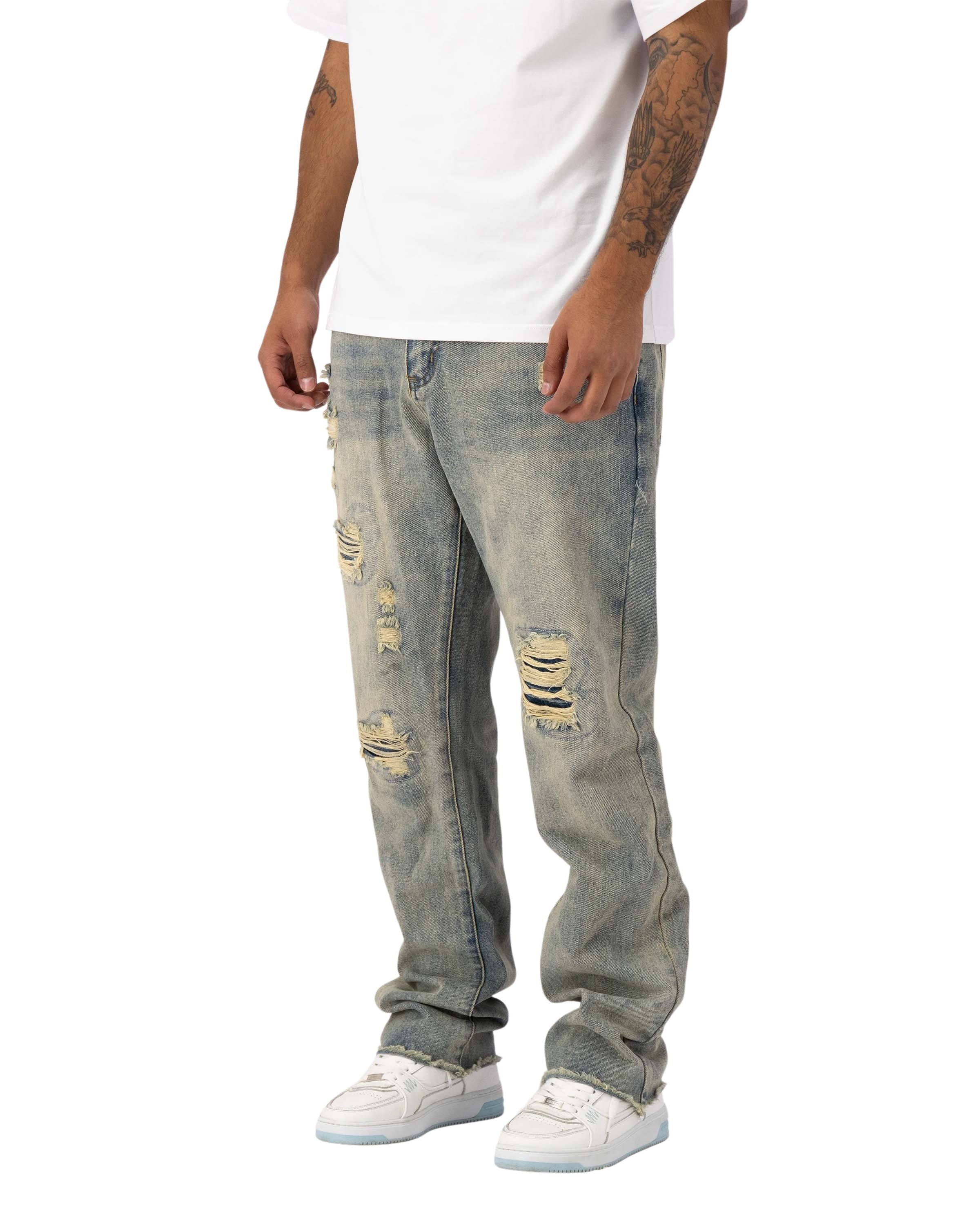 Distressed Denim Spijkerbroek