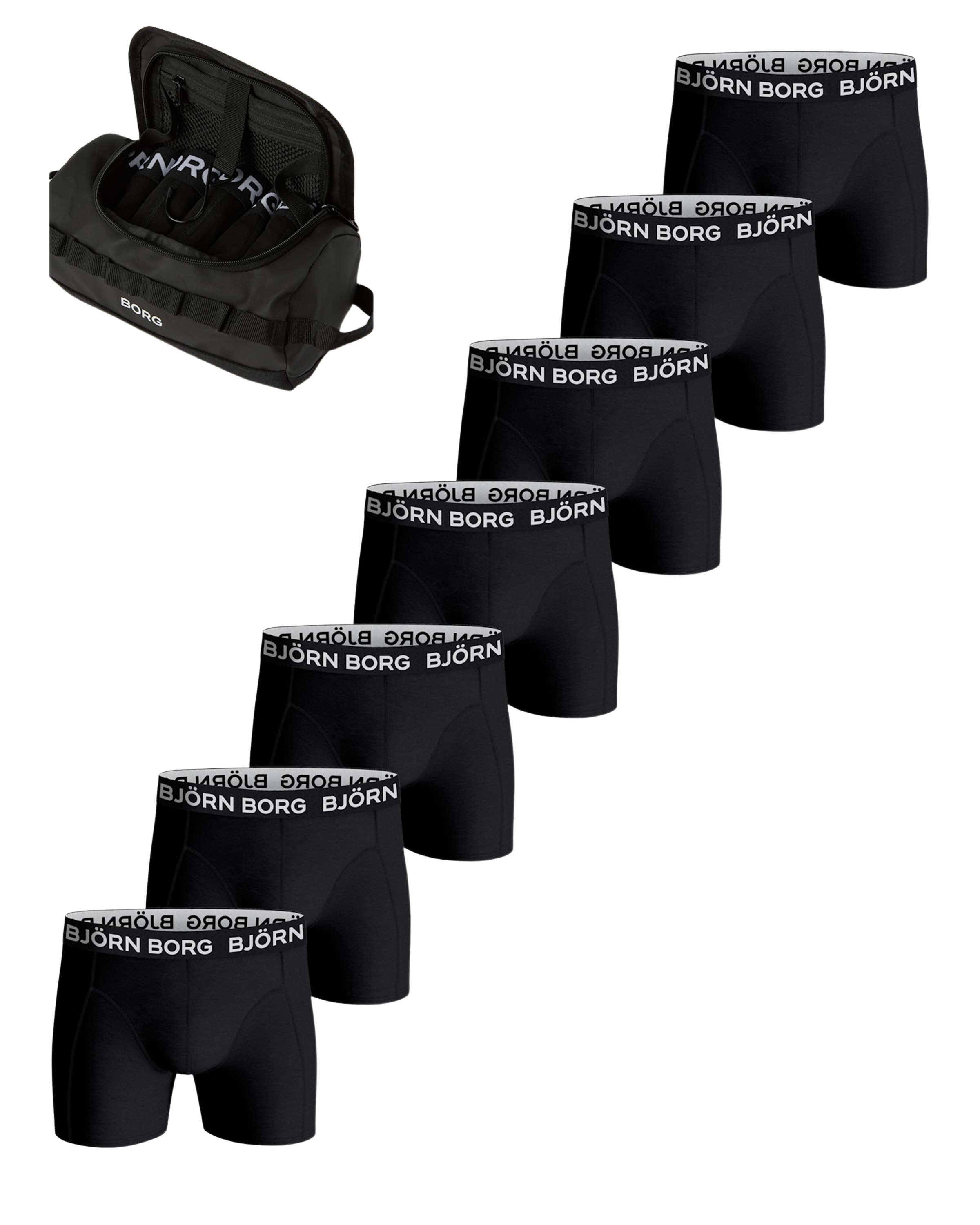 Cotton Stretch Boxer 7 Pack + Wash Bag