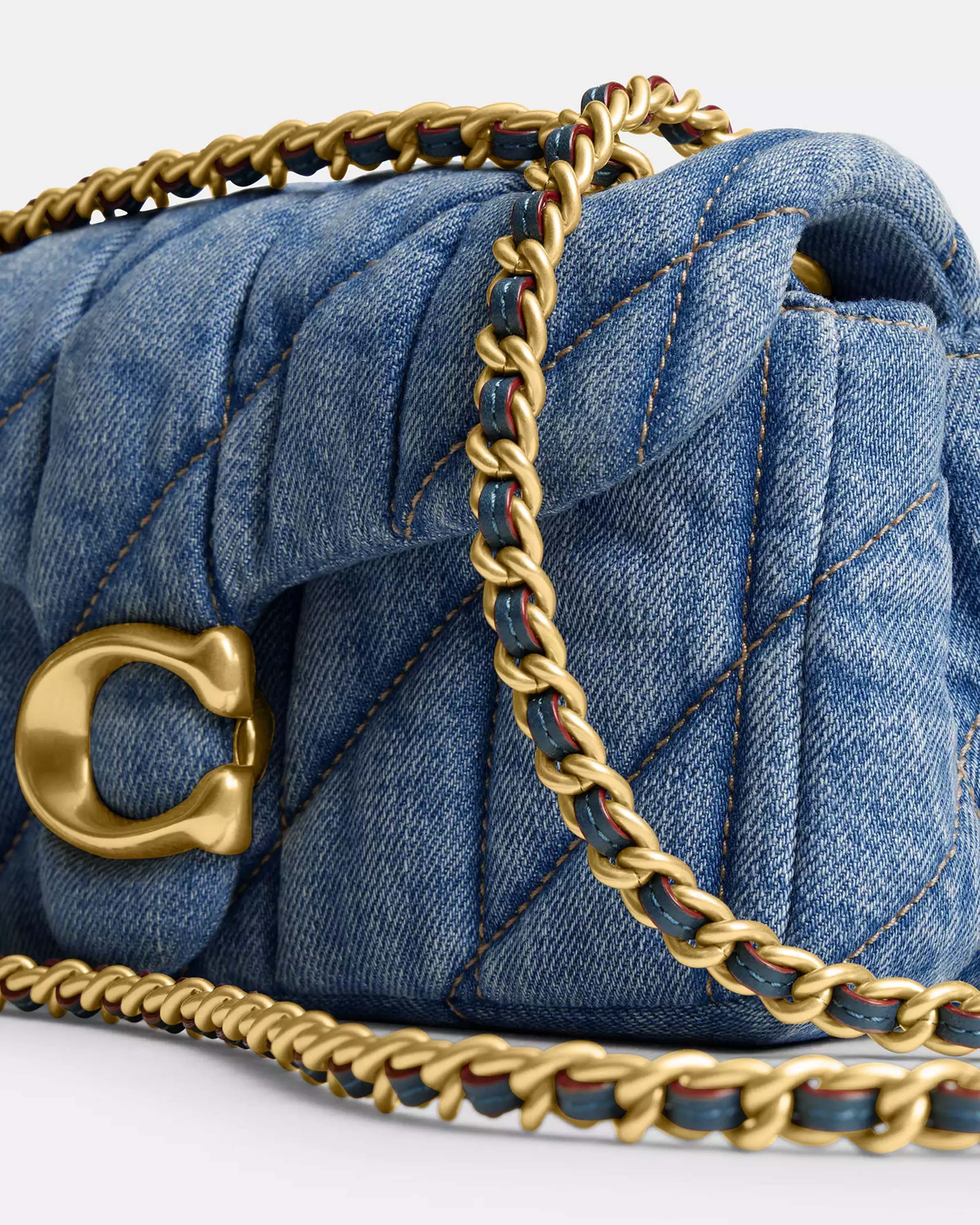 Quilted Denim Tabby Shoulder Bag 20