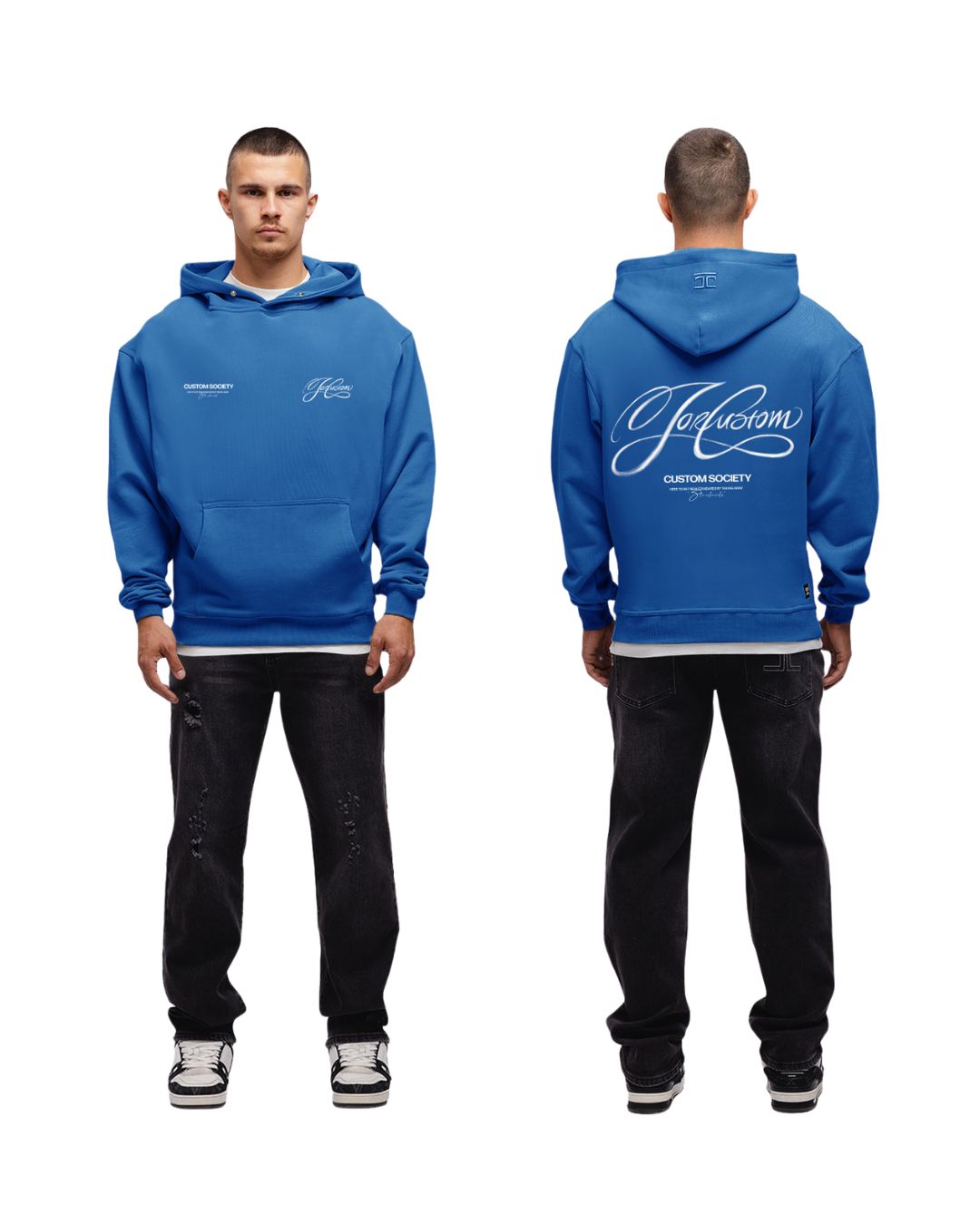 Signature Oversized Hoodie Kobalt Blue