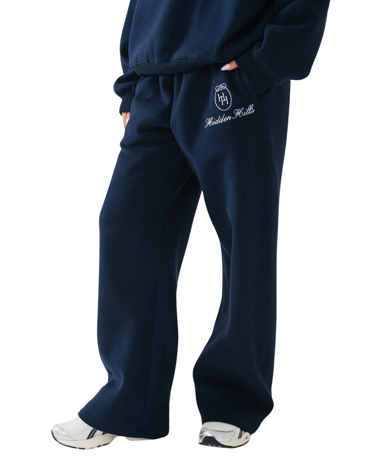 Classic Embroidery Sweatpants Navy