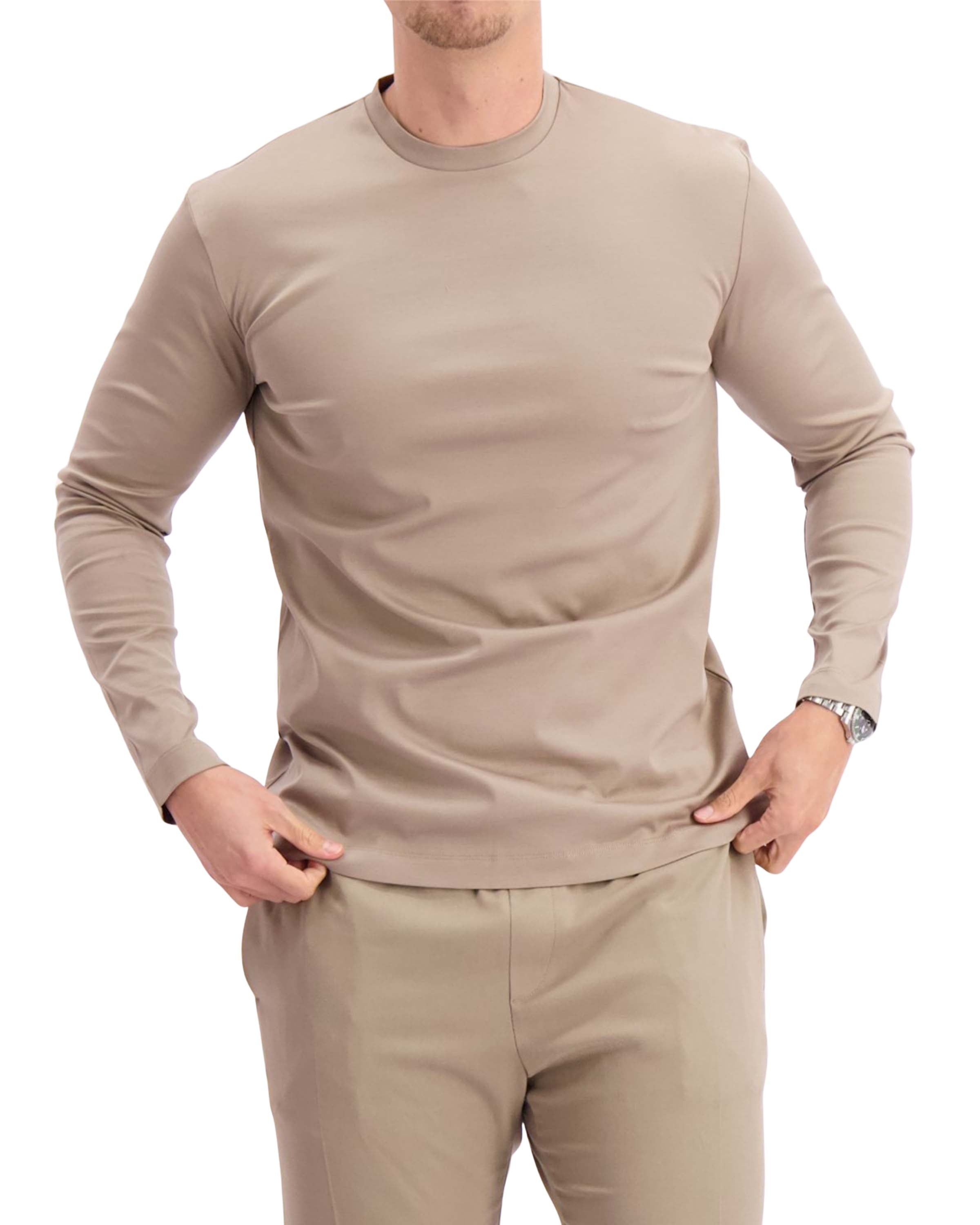 T-shirt Longsleeve Taupe