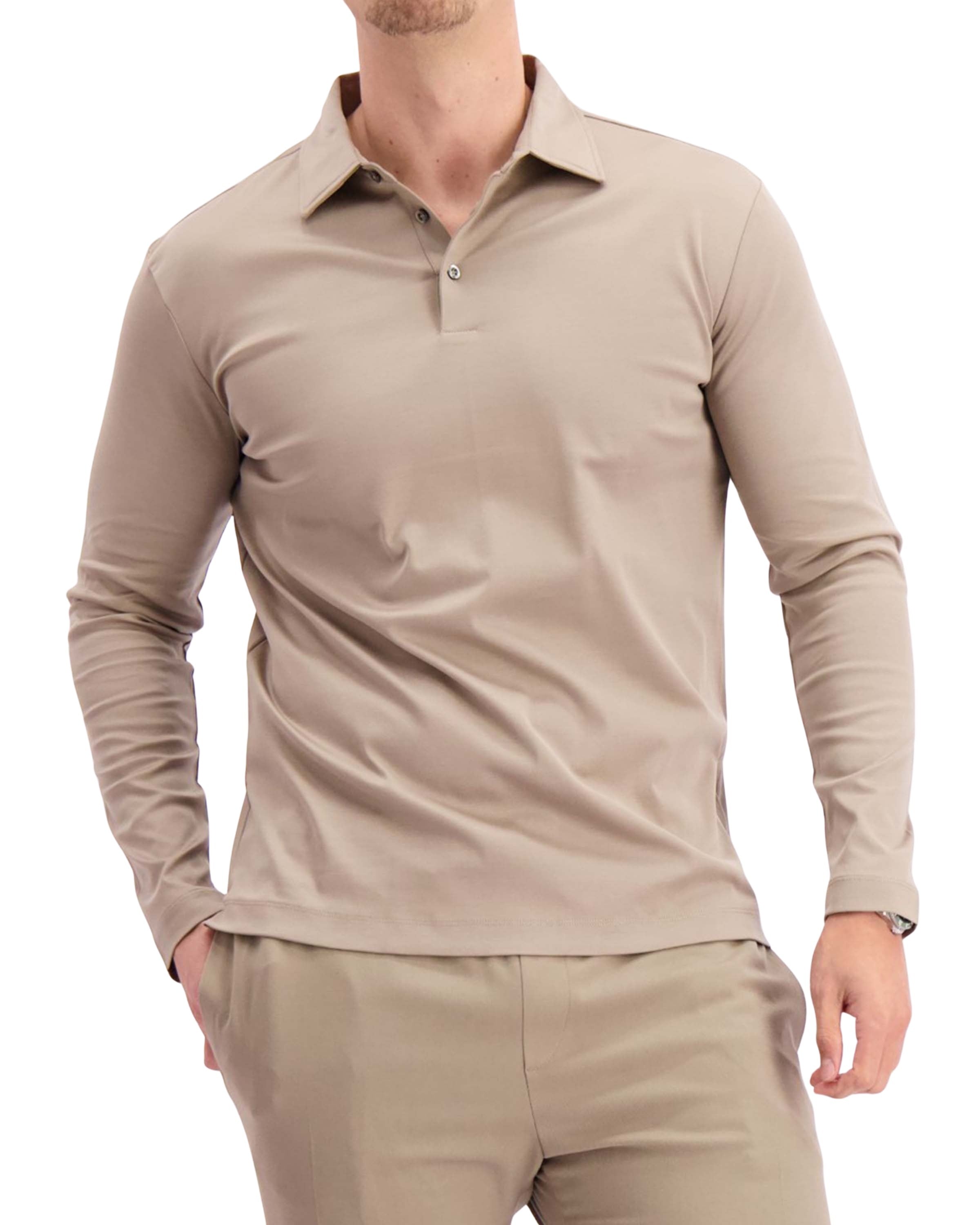 Polo Long Sleeve Taupe