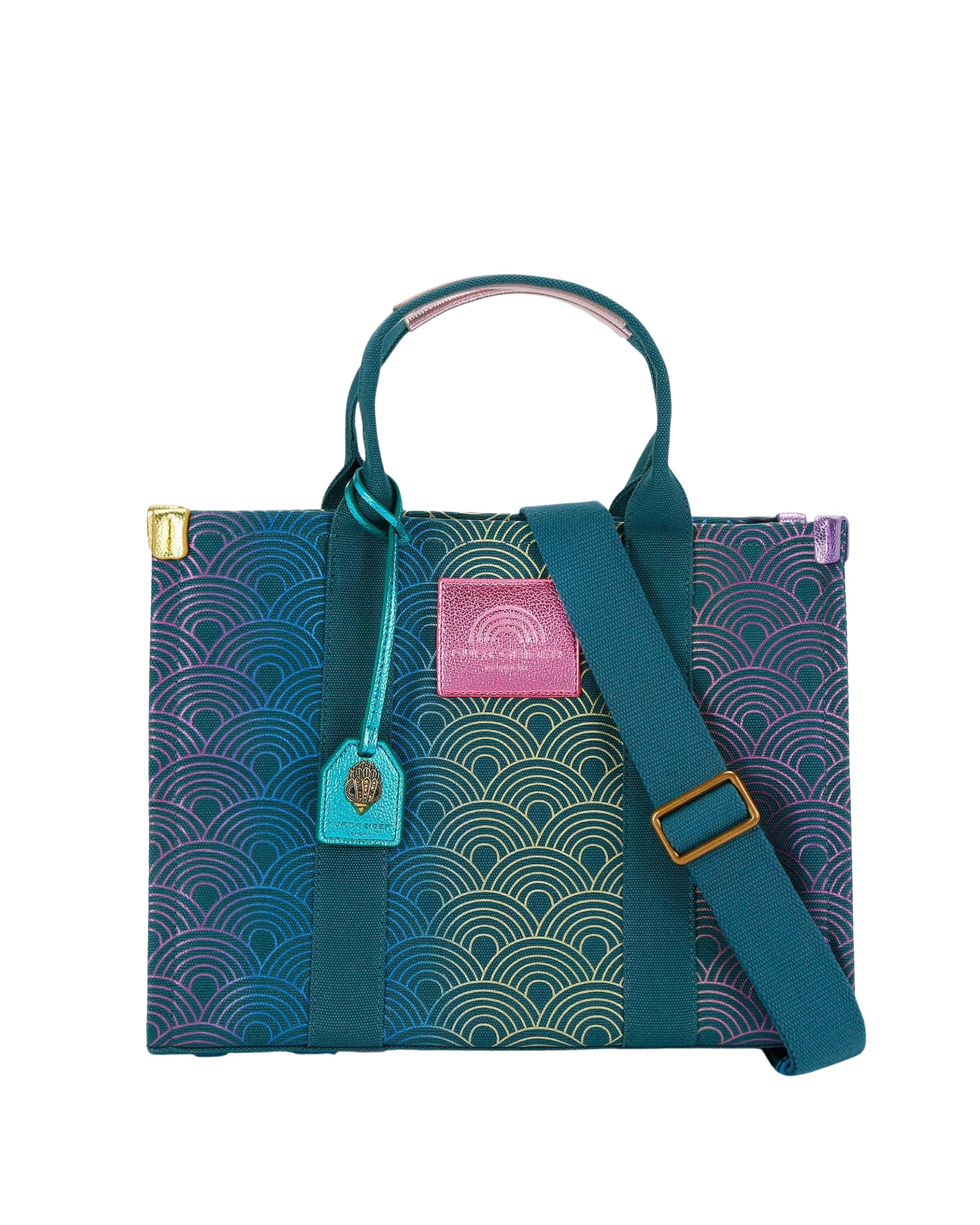 Southbank Tote Green Combo Fabric