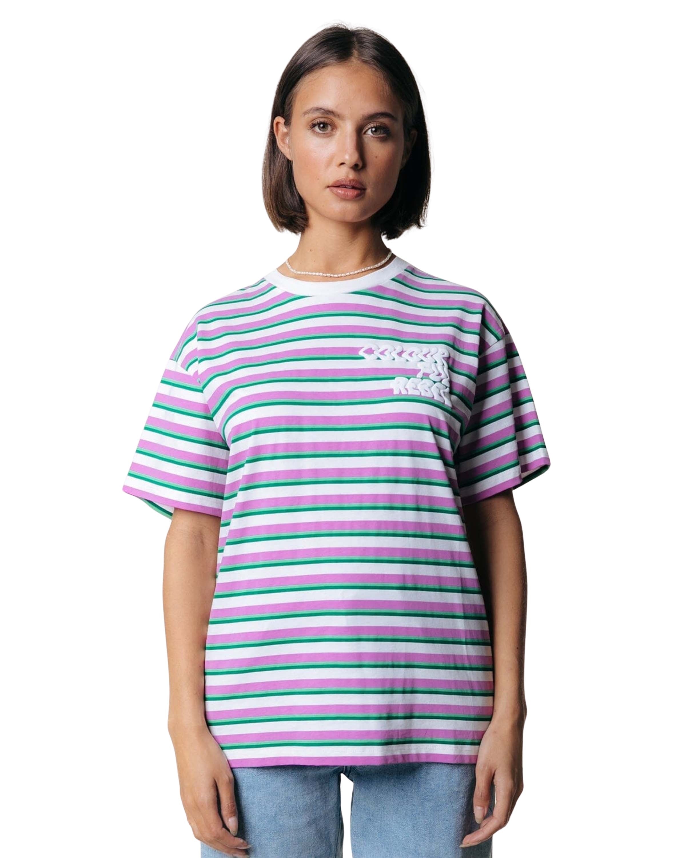 Puff Logo Stripe Loosefit T-Shirt